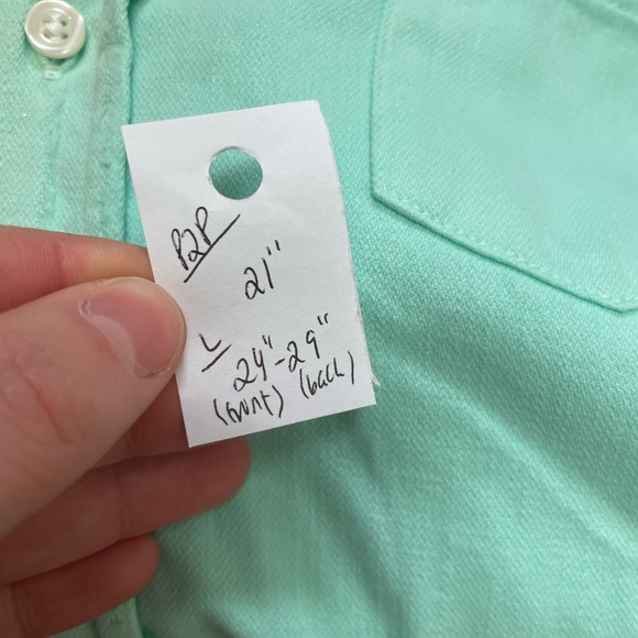Frank & Eileen EILEEN Shirt Famous Denim Relaxed Button-Up Size XS Seafoam Green - Picture 9 of 11